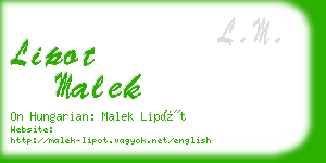 lipot malek business card